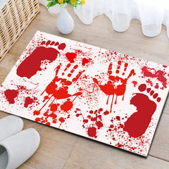 Halloween Blood Footprint Mat