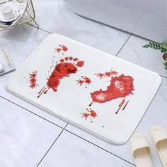 Halloween Blood Footprint Mat