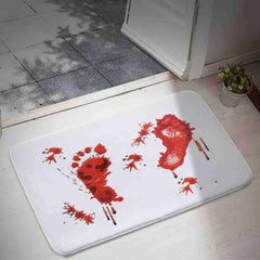 Halloween Blood Footprint Mat