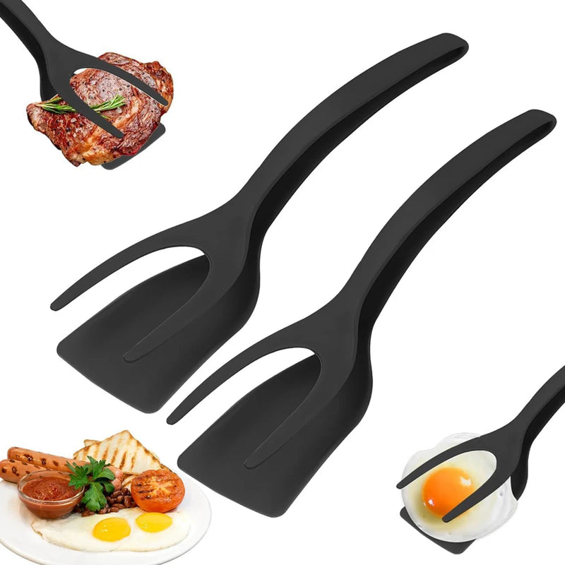 2 in 1 Grip Flip Spatula Tongs