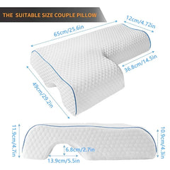 Couple Memory Pillow with Arm Rest