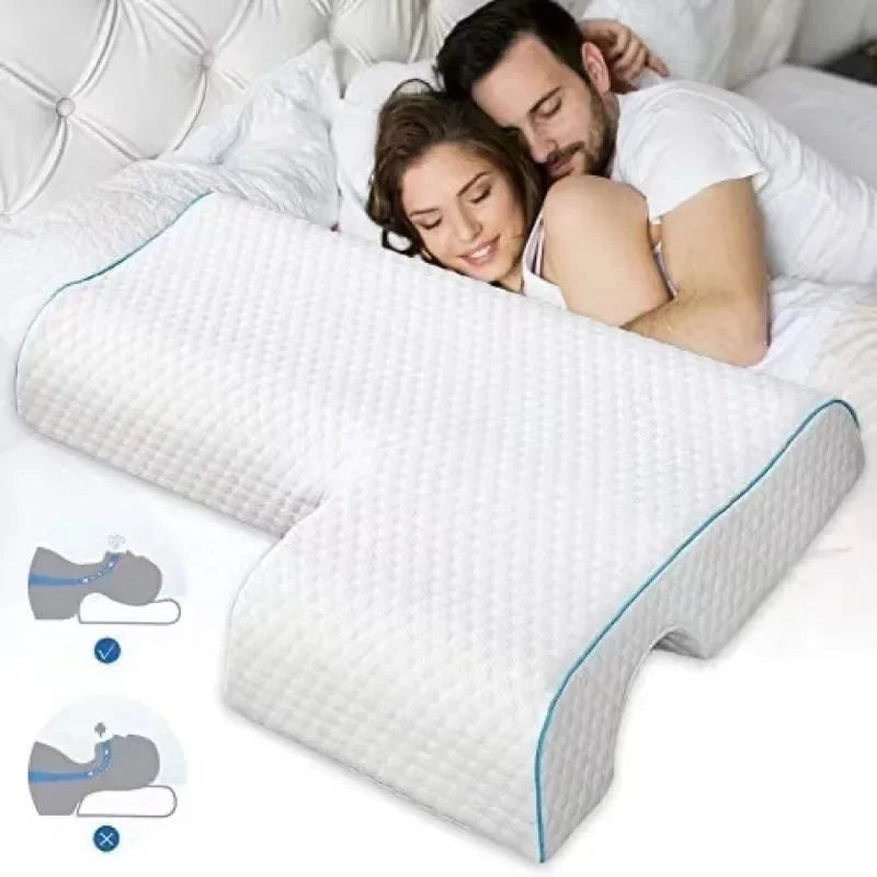 Couple Memory Pillow with Arm Rest